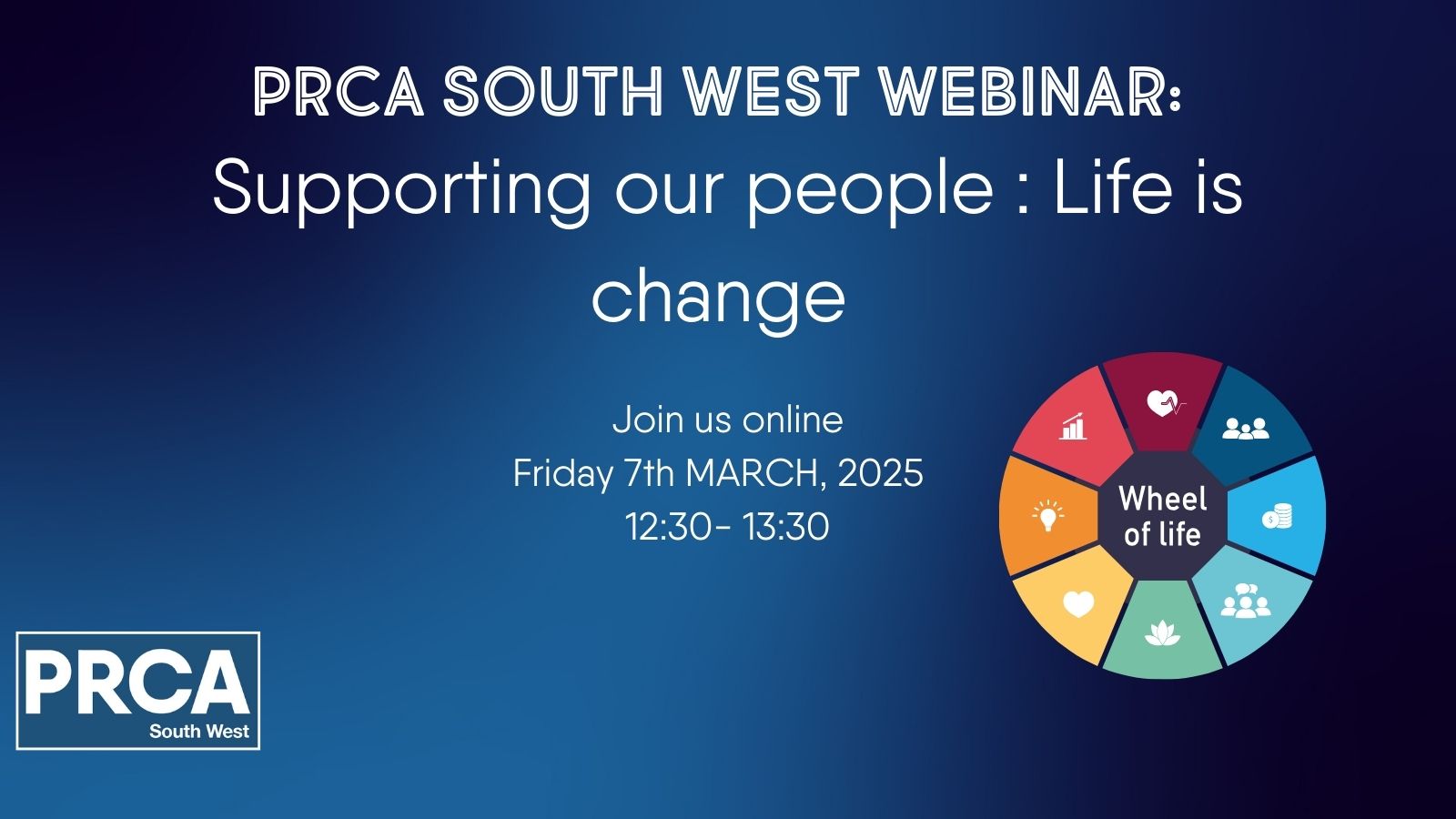 Graphic displaying PRCA Southwest Event - Support our People