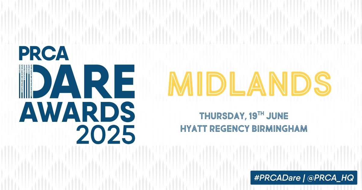 PRCA Dare Awards 2025 Midlands 19th June Hyatt Regency Birmingham