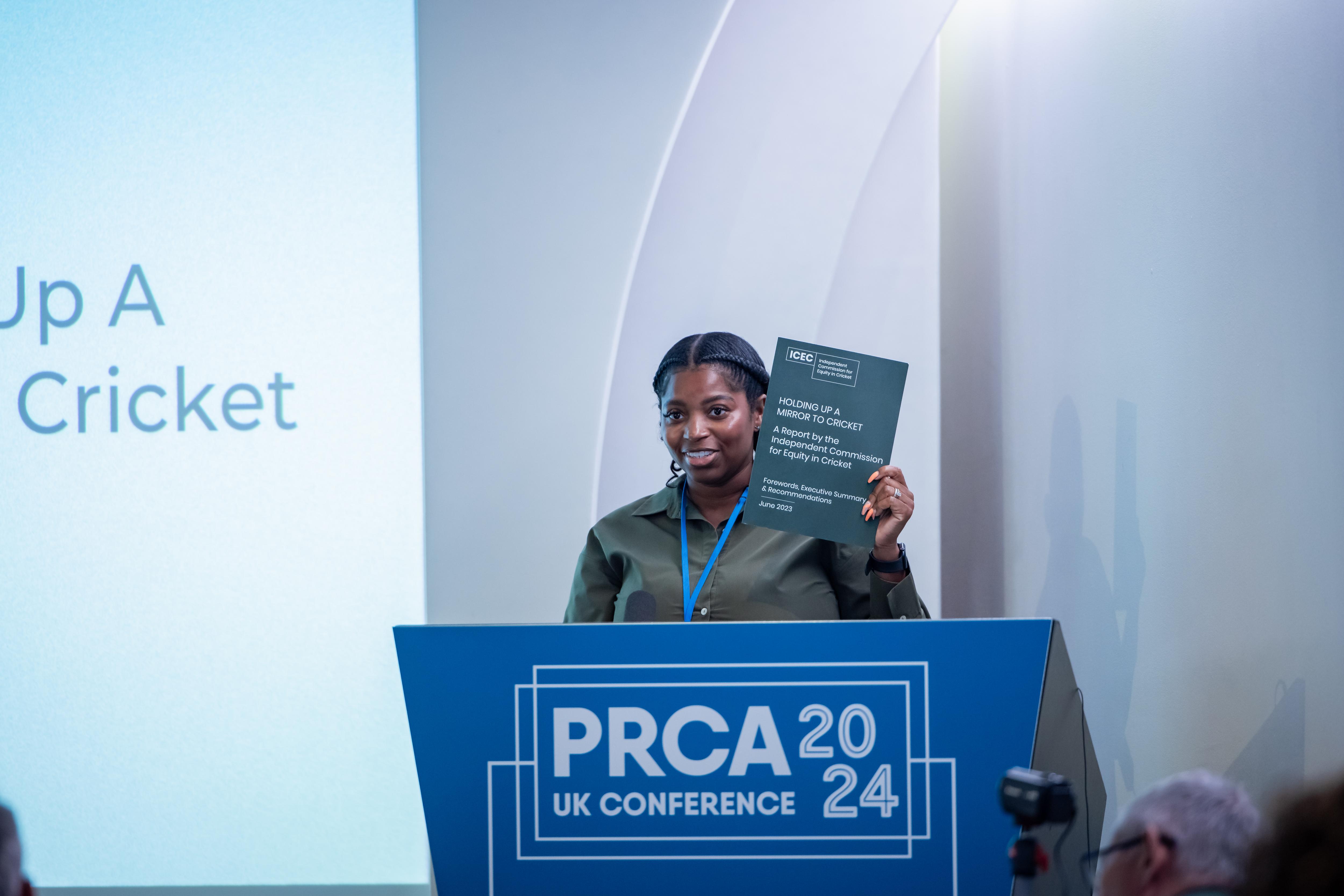 A speaker at the PRCA Conference 2024