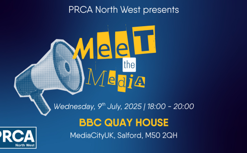 Graphic displaying information about Meet the Media event
